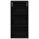 vidaXL Fürdőszobai faliszekrény Fekete Tölgy 30 x 16 x 62,5 cm
