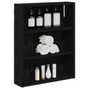 vidaXL Fürdőszobai faliszekrény Fekete Tölgy 40 x 10 x 50 cm