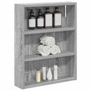 vidaXL Fürdőszobai faliszekrény Szürke Sonoma 40 x 10 x 50 cm