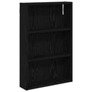vidaXL Fürdőszobai faliszekrény Fekete Tölgy 40 x 10 x 60,5 cm