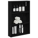 vidaXL Fürdőszobai faliszekrény Fekete Tölgy 40 x 10 x 60,5 cm