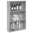 vidaXL Fürdőszobai faliszekrény Szürke Sonoma 40 x 10 x 60,5 cm