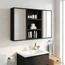 vidaXL Fürdőszobai faliszekrény Fekete Tölgy 40 x 16 x 62,5 cm