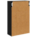 vidaXL Fürdőszobai faliszekrény Fekete Tölgy 40 x 16 x 62,5 cm