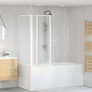vidaXL Fürdőképernyő Homályosított 120 x 70 x 137 cm Alumínium