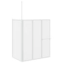vidaXL Fürdőképernyő Homályosított 120 x 70 x 137 cm Alumínium