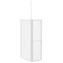 vidaXL Fürdőképernyő Homályosított 120 x 70 x 137 cm Alumínium