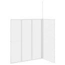 vidaXL Fürdőképernyő Homályosított 120 x 70 x 137 cm Alumínium