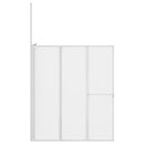 vidaXL Fürdőképernyő Homályosított 120 x 70 x 137 cm Alumínium