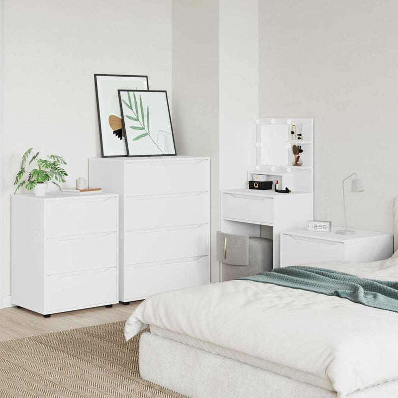 vidaXL Tároló szekrények 2 pcs Fehér 80 x 48 x 105 cm Faanyag