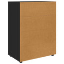 vidaXL Tároló szekrények Fekete 80 x 48 x 105 cm Faanyag