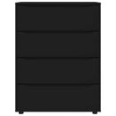 vidaXL Tároló szekrények 2 pcs Fekete 80 x 48 x 105 cm Faanyag