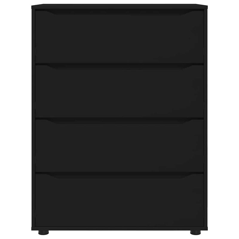 vidaXL Tároló szekrények 2 pcs Fekete 80 x 48 x 105 cm Faanyag