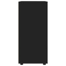 vidaXL Tároló szekrények 2 pcs Fekete 80 x 48 x 105 cm Faanyag