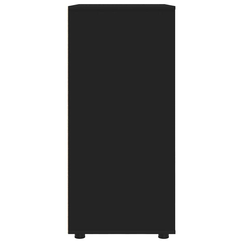 vidaXL Tároló szekrények 2 pcs Fekete 80 x 48 x 105 cm Faanyag