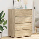 vidaXL Tároló szekrények Sonoma tölgy 80 x 48 x 105 cm Faanyag