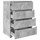 vidaXL Tároló szekrények Beton Szürke 80 x 48 x 105 cm Faanyag