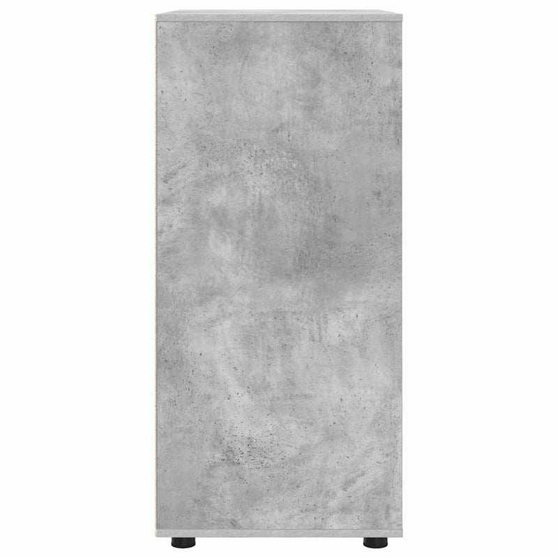 vidaXL Tároló szekrények 2 pcs Beton Szürke 80 x 48 x 105 cm Faanyag