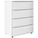 vidaXL Tároló szekrények Magas Fényű Fehér 80 x 48 x 105 cm Faanyag
