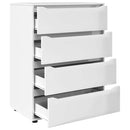 vidaXL Tároló szekrények 2 pcs Magas Fényű Fehér 80 x 48 x 105 cm