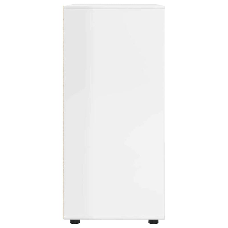 vidaXL Tároló szekrények 2 pcs Magas Fényű Fehér 80 x 48 x 105 cm