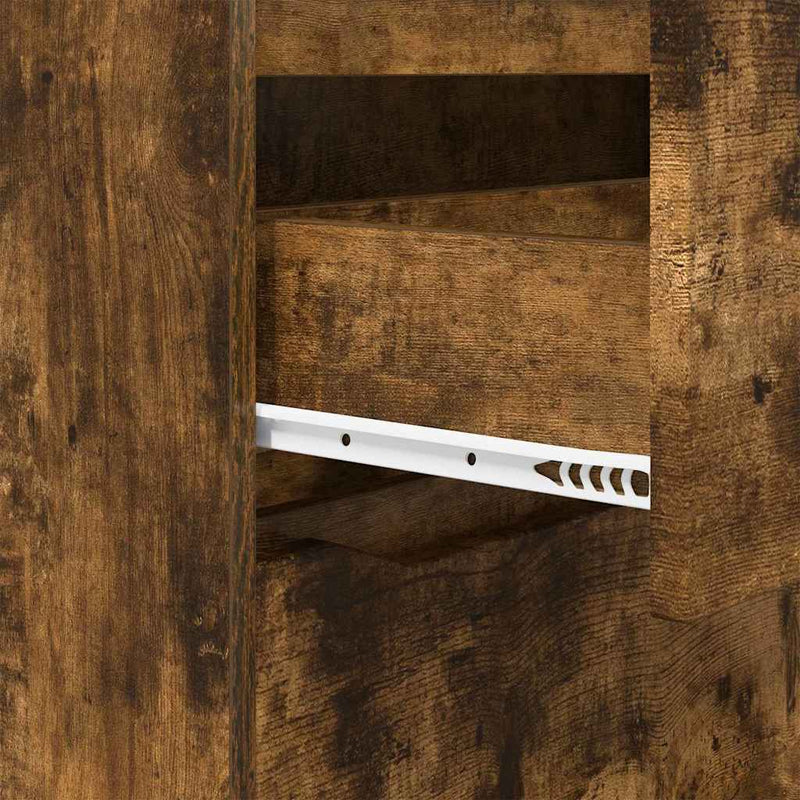 vidaXL Tároló szekrények 2 pcs Füstölt tölgy 80 x 48 x 105 cm Faanyag