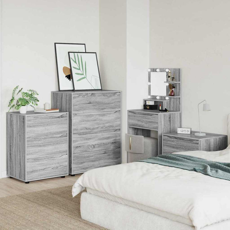 vidaXL Tároló szekrények 2 pcs Szürke Sonoma 80 x 48 x 105 cm Faanyag