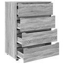 vidaXL Tároló szekrények 2 pcs Szürke Sonoma 80 x 48 x 105 cm Faanyag