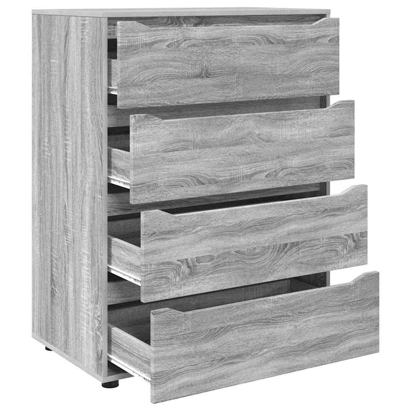 vidaXL Tároló szekrények 2 pcs Szürke Sonoma 80 x 48 x 105 cm Faanyag