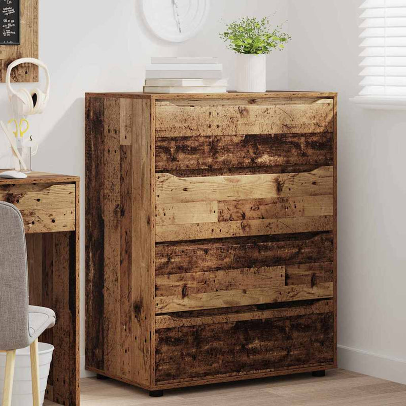 vidaXL Tároló szekrények 2 pcs Öreg fa 80 x 48 x 105 cm Faanyag