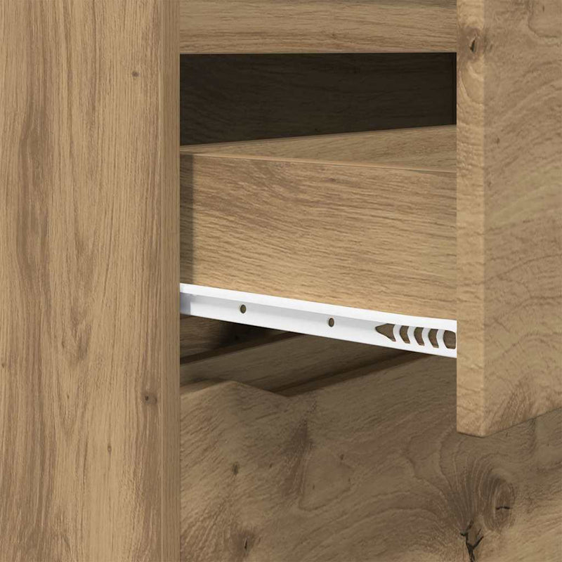 vidaXL Tároló szekrények 2 pcs Artisan tölgy 80 x 48 x 105 cm Faanyag