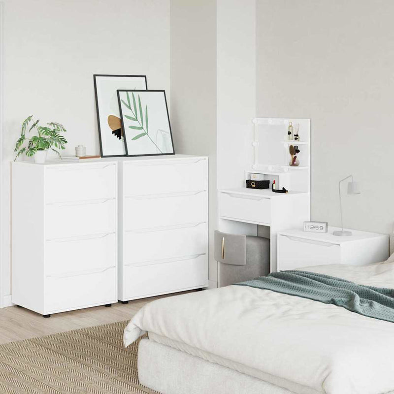 vidaXL Tároló szekrények 2 pcs Fehér 60 x 48 x 105 cm Faanyag