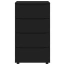 vidaXL Tároló szekrények 2 pcs Fekete 60 x 48 x 105 cm Faanyag