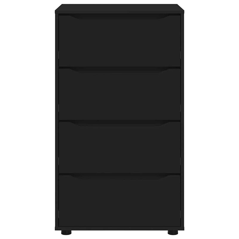 vidaXL Tároló szekrények 2 pcs Fekete 60 x 48 x 105 cm Faanyag