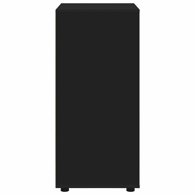 vidaXL Tároló szekrények 2 pcs Fekete 60 x 48 x 105 cm Faanyag