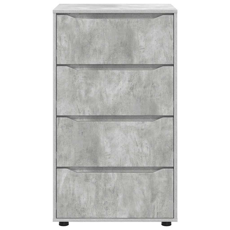 vidaXL Tároló szekrények 2 pcs Beton Szürke 60 x 48 x 105 cm Faanyag