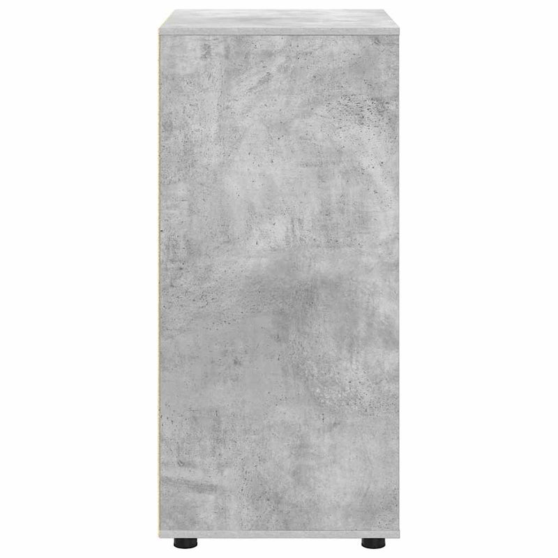 vidaXL Tároló szekrények 2 pcs Beton Szürke 60 x 48 x 105 cm Faanyag