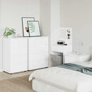 vidaXL Tároló szekrények 2 pcs Magas Fényű Fehér 60 x 48 x 105 cm