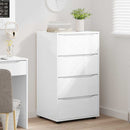 vidaXL Tároló szekrények 2 pcs Magas Fényű Fehér 60 x 48 x 105 cm