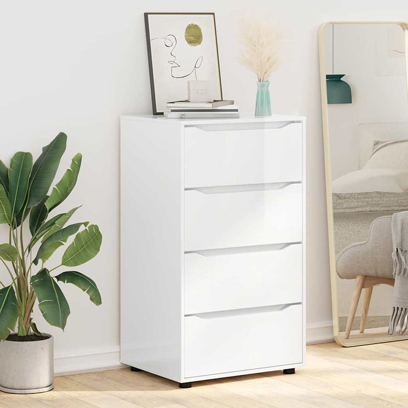 vidaXL Tároló szekrények 2 pcs Magas Fényű Fehér 60 x 48 x 105 cm