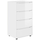 vidaXL Tároló szekrények Magas Fényű Fehér 60 x 48 x 105 cm Faanyag