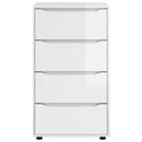 vidaXL Tároló szekrények 2 pcs Magas Fényű Fehér 60 x 48 x 105 cm