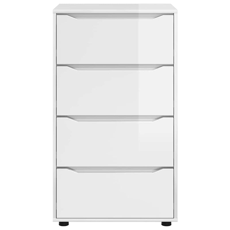 vidaXL Tároló szekrények 2 pcs Magas Fényű Fehér 60 x 48 x 105 cm