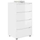 vidaXL Tároló szekrények Magas Fényű Fehér 60 x 48 x 105 cm Faanyag