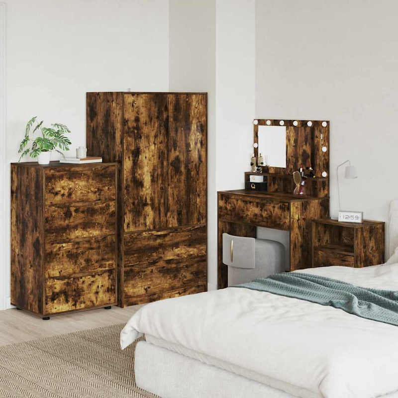 vidaXL Tároló szekrények 2 pcs Füstölt tölgy 60 x 48 x 105 cm Faanyag