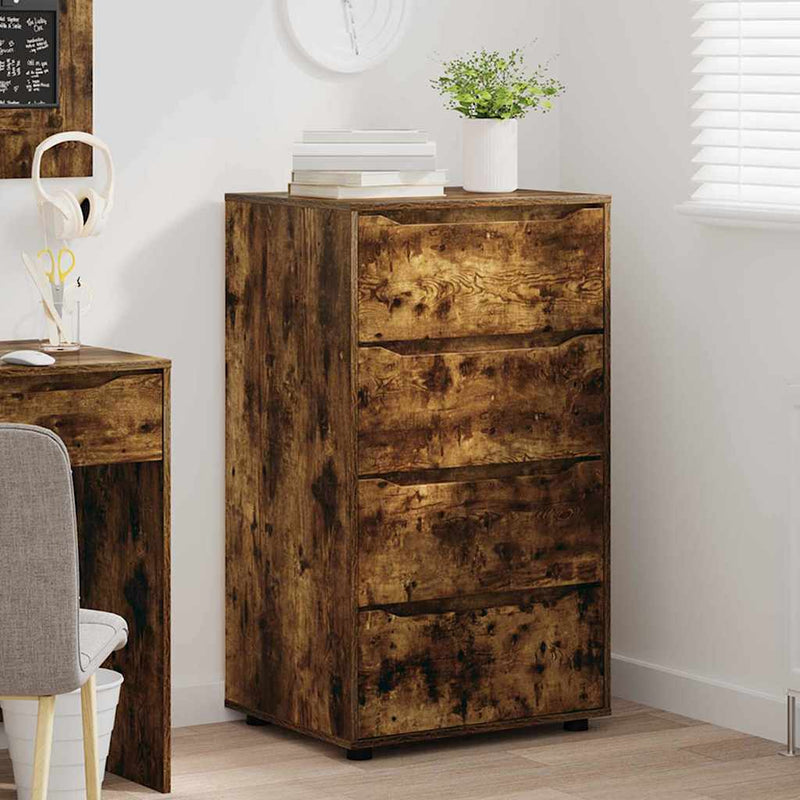 vidaXL Tároló szekrények 2 pcs Füstölt tölgy 60 x 48 x 105 cm Faanyag