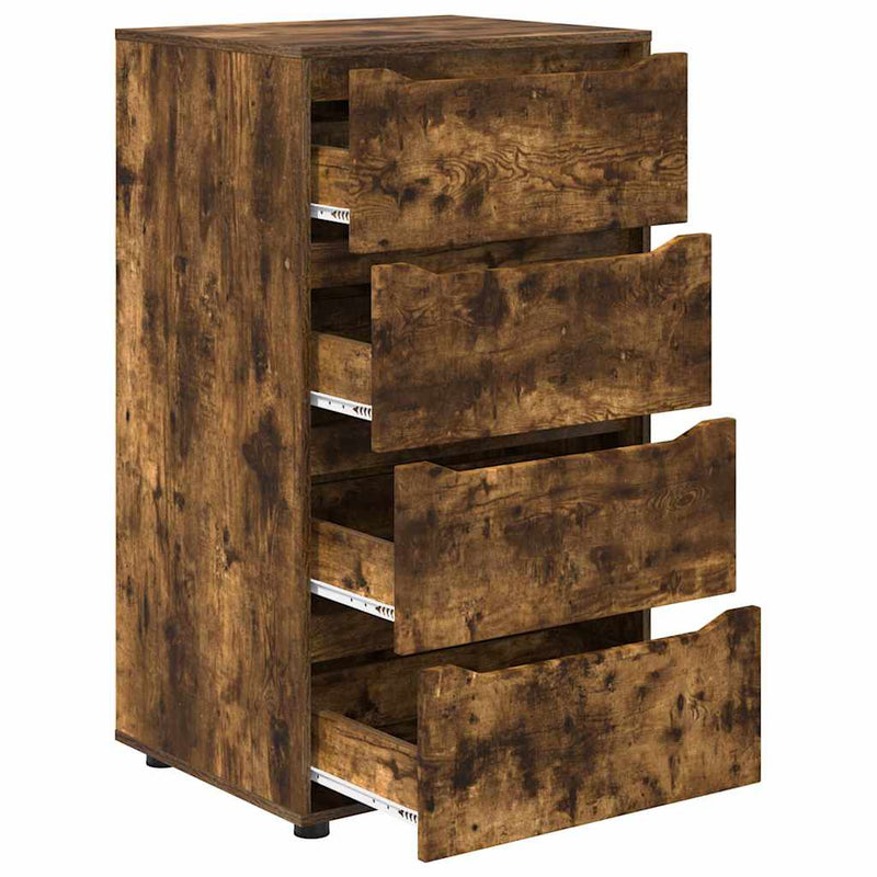 vidaXL Tároló szekrények 2 pcs Füstölt tölgy 60 x 48 x 105 cm Faanyag