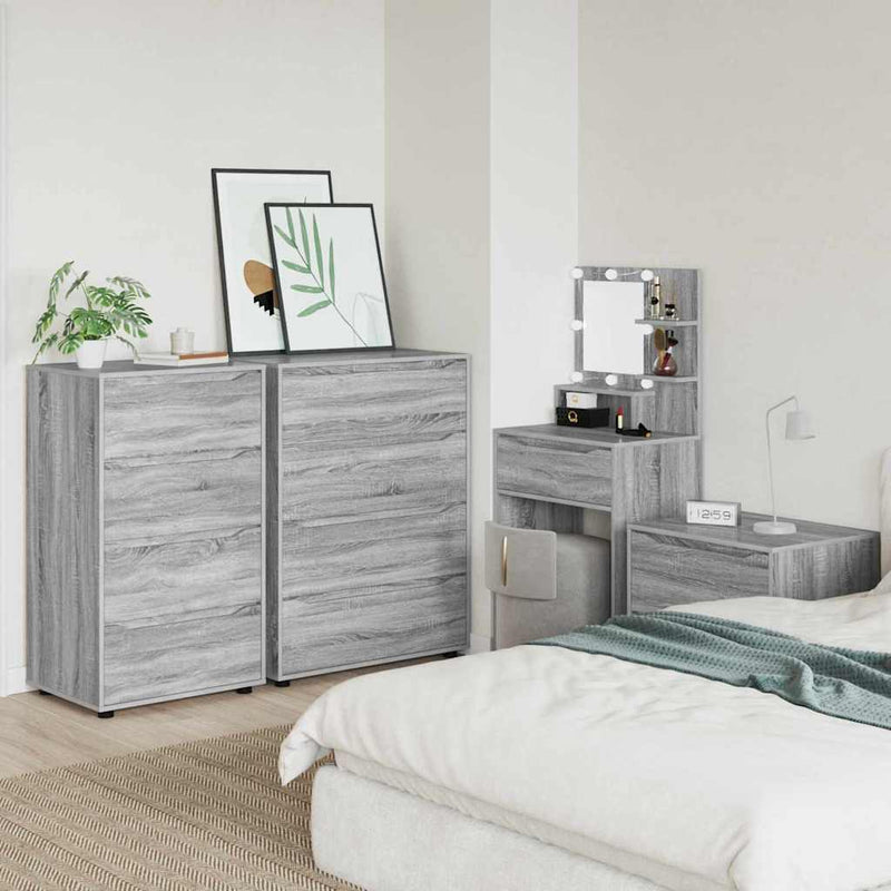 vidaXL Tároló szekrények 2 pcs Szürke Sonoma 60 x 48 x 105 cm Faanyag