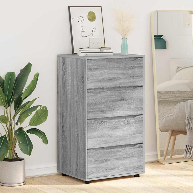 vidaXL Tároló szekrények 2 pcs Szürke Sonoma 60 x 48 x 105 cm Faanyag