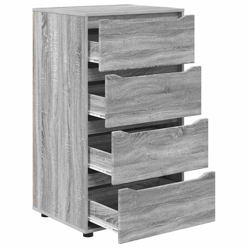 vidaXL Tároló szekrények 2 pcs Szürke Sonoma 60 x 48 x 105 cm Faanyag